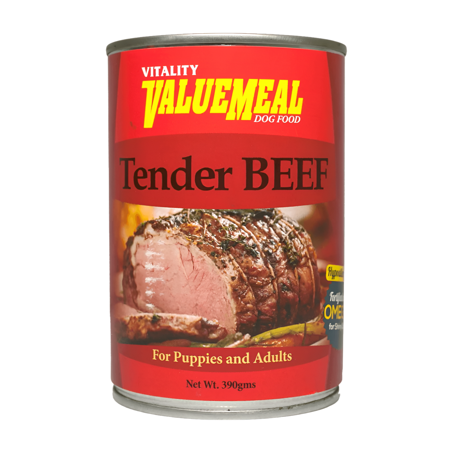 Vitality Can Wet Dog Food Tender Beef 390g
