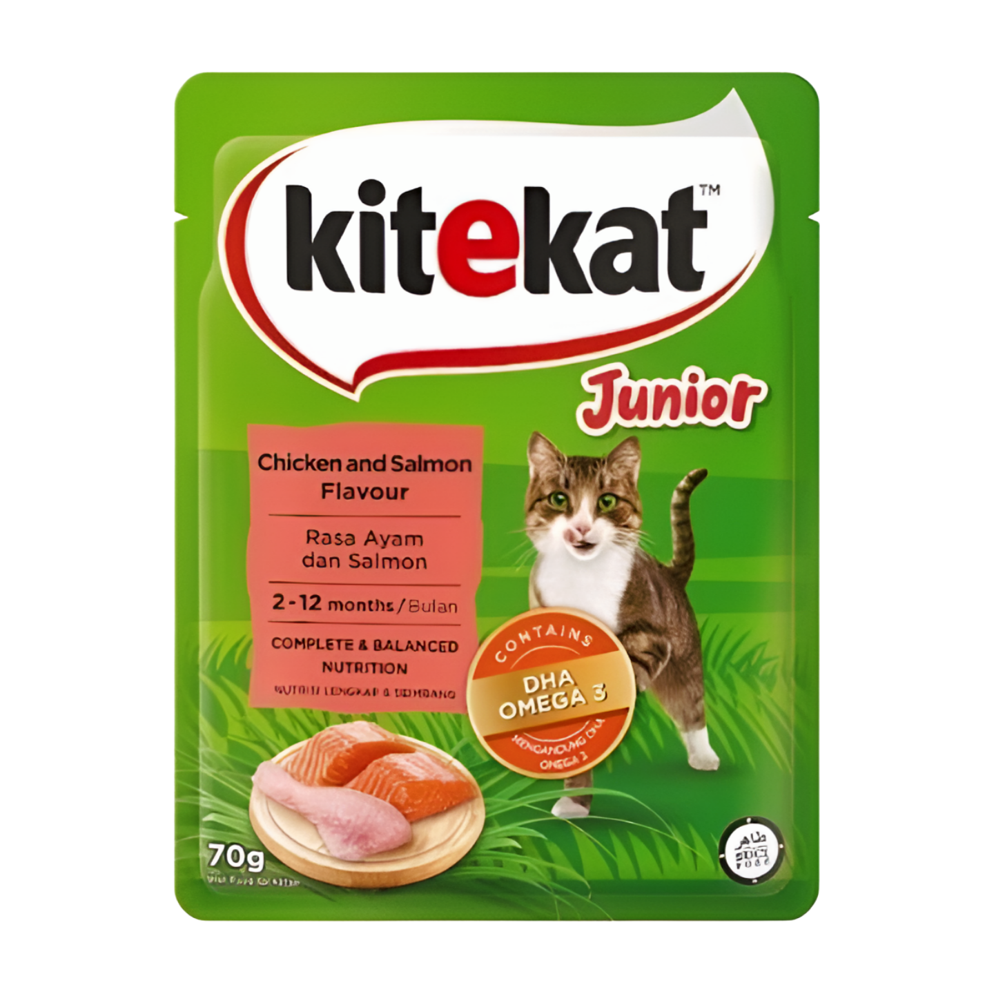 Kitekat Pouch Kitten Wet Cat Food Chicken & Salmon 70g