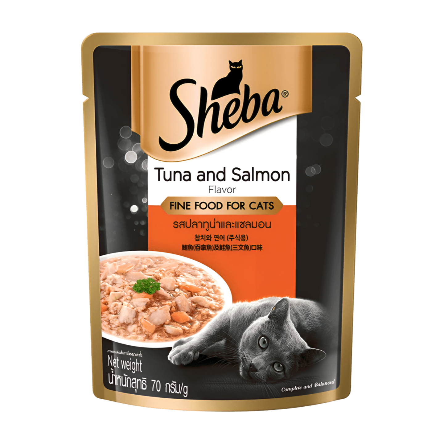 Sheba Pouch Wet Cat Food Tuna Salmon 70g