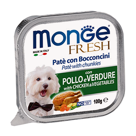 Monge Fresh Chicken & Vegetable Wet Dog Food 100g