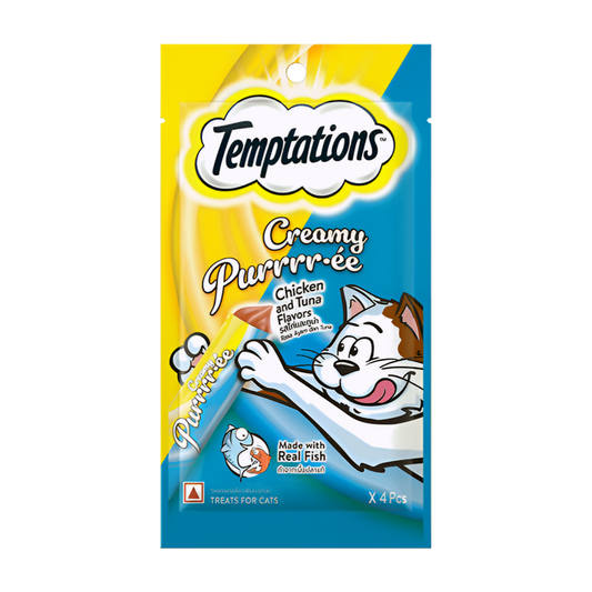 Temptations Puree Chicken Tuna Cat Treats 48g