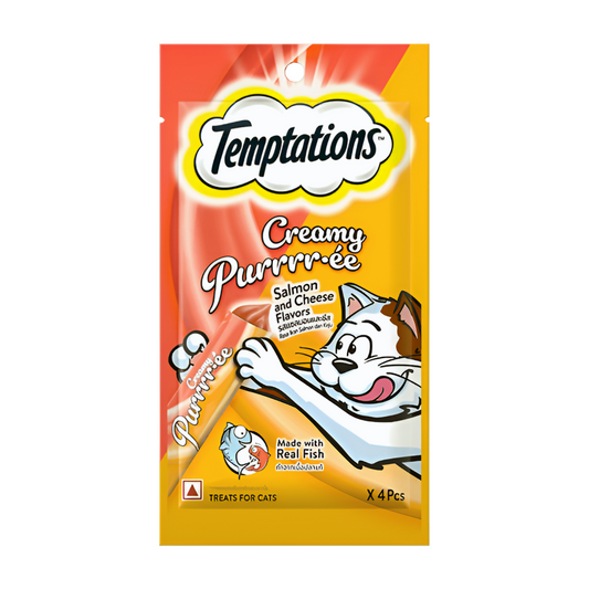Temptations Puree Salmon Cheese Cat Treats 48g