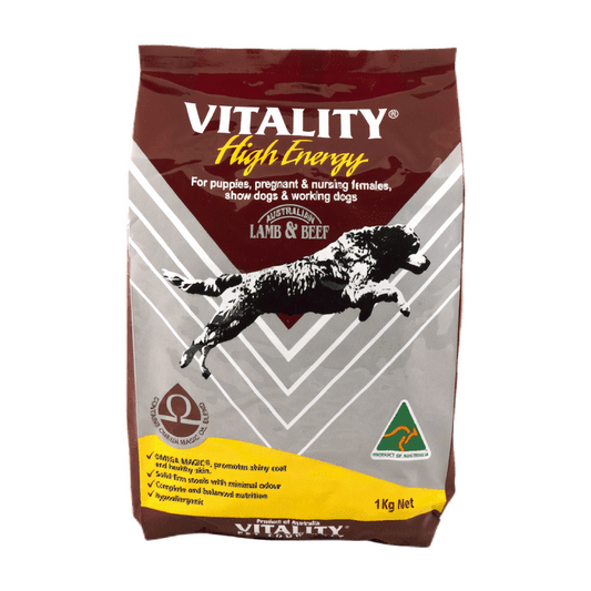 Vitality High Energy Dry Dog Food 1kg